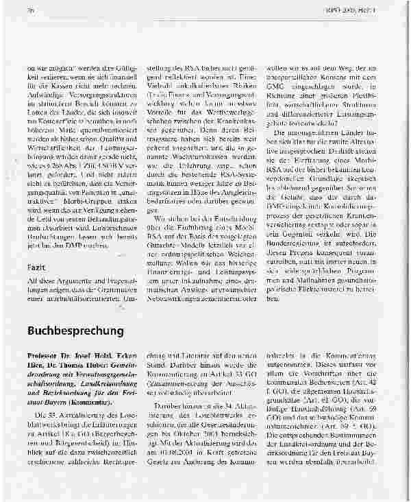 Vorschauseite 3: Schöne Neue Welt des RSA? Ein StatementDER MORBIDITATSORIENTIERTE RISIKOSTRUKTURAUSGLEICH