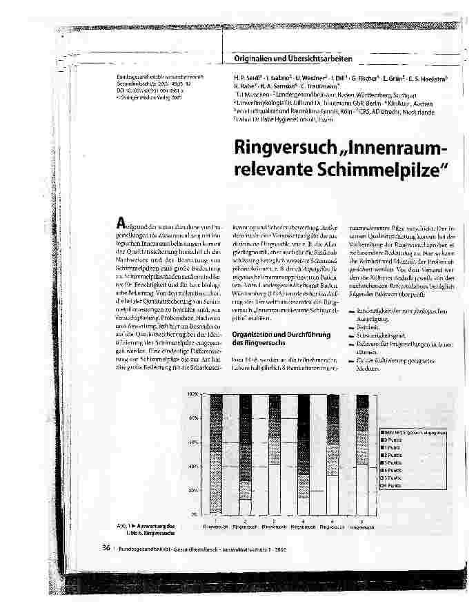 Vorschauseite 1: Ringversuch Innenraum-relevante Schimmelpilze