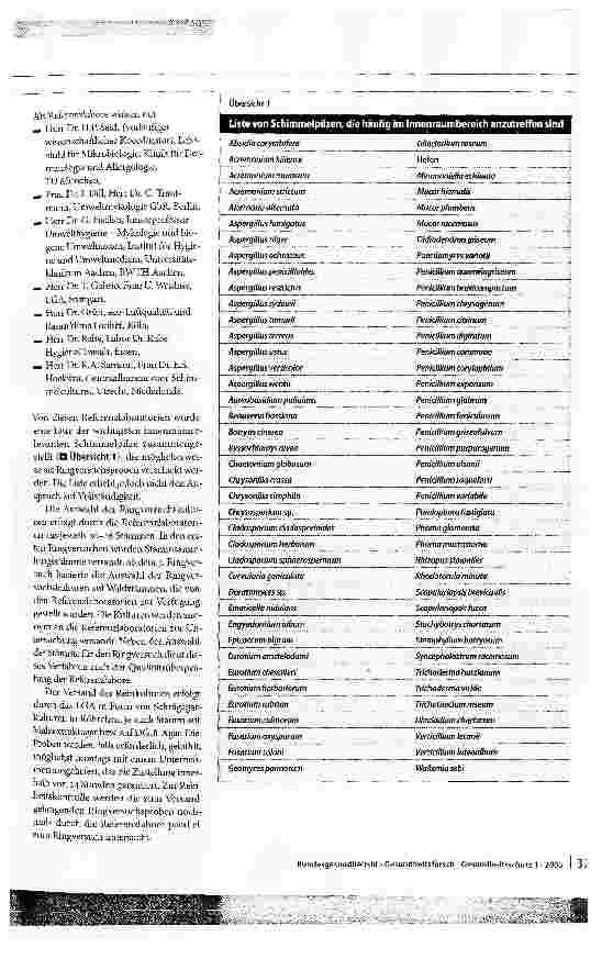 Vorschauseite 2: Ringversuch Innenraum-relevante Schimmelpilze