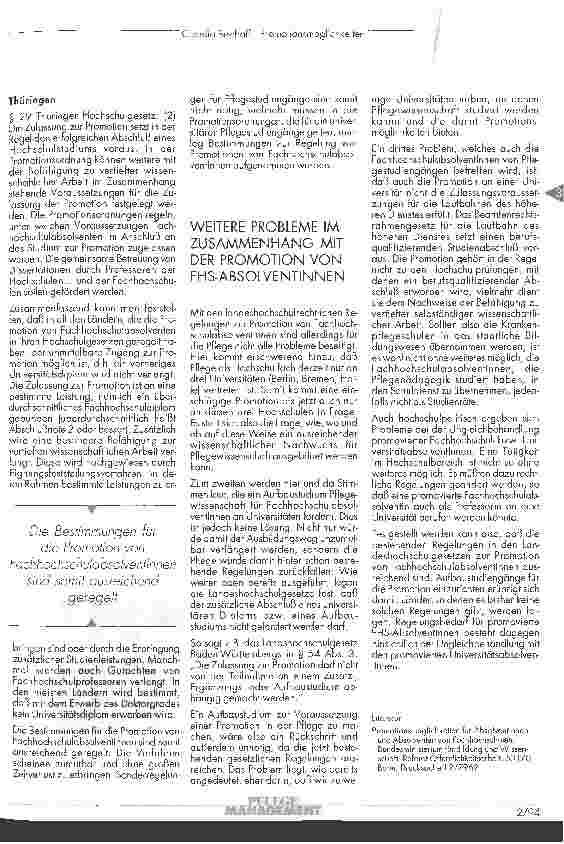 Vorschauseite 5: Promotionsmöglichkeiten für FachhochschulabsolventInnen in den einzelnen Bundesländern