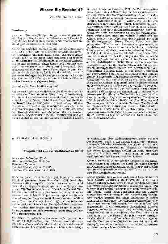 Vorschauseite 1: Pflegebericht aus der Medizinischen Klinik