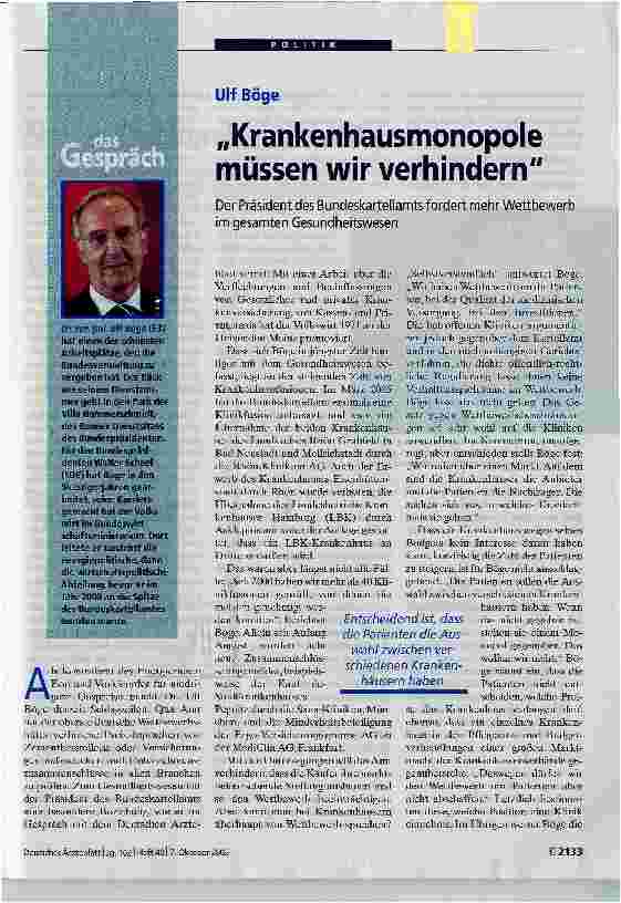 Vorschauseite 1: Krankenhausmonopole müssen wir verhindern