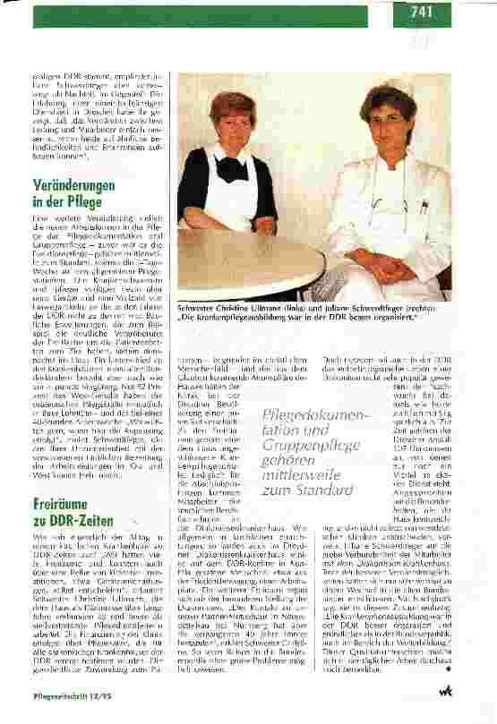 Vorschauseite 2: Die Ausbildung hat sich verschlechtert Kurzportrait: Das Dresdner Diakonissenkrankenhaus nach der Wiedervereinigung