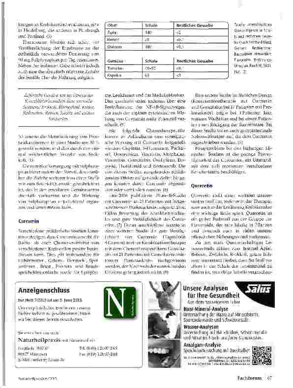 Vorschauseite 3: Sekundäre Planzeninhaltsstoffe und NF-B