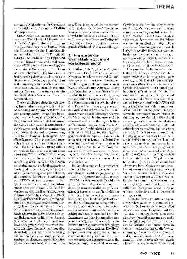 Vorschauseite 2: Verhaltensbasierte Versicherungstarife - innovative E-Health-initiative oder Ausstieg aus der Solidargemeinschaft?
