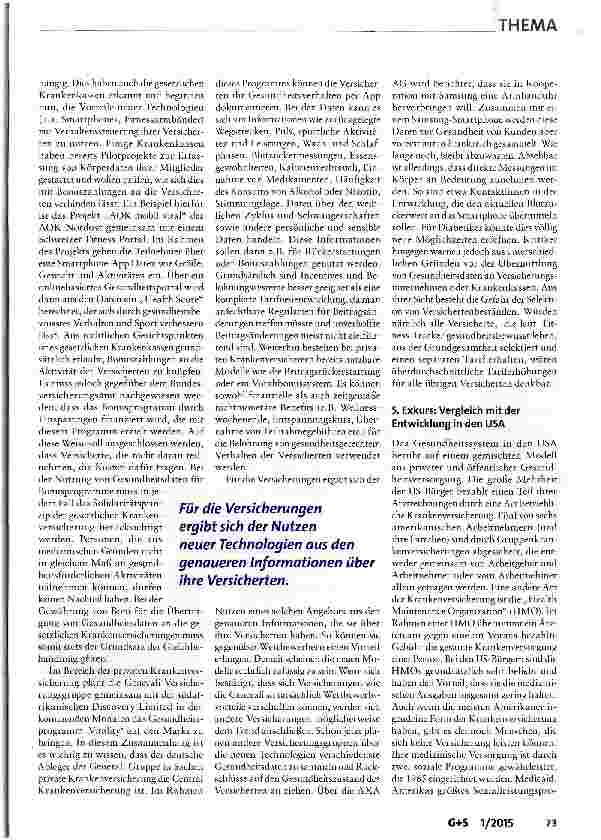 Vorschauseite 4: Verhaltensbasierte Versicherungstarife - innovative E-Health-initiative oder Ausstieg aus der Solidargemeinschaft?