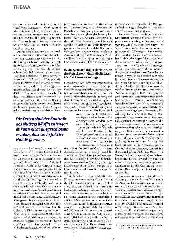 Vorschauseite 5: Verhaltensbasierte Versicherungstarife - innovative E-Health-initiative oder Ausstieg aus der Solidargemeinschaft?