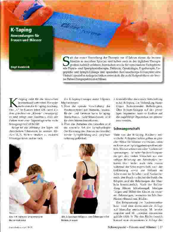 Vorschauseite 1: K-Taping Anwendungen für Frauen und Männer