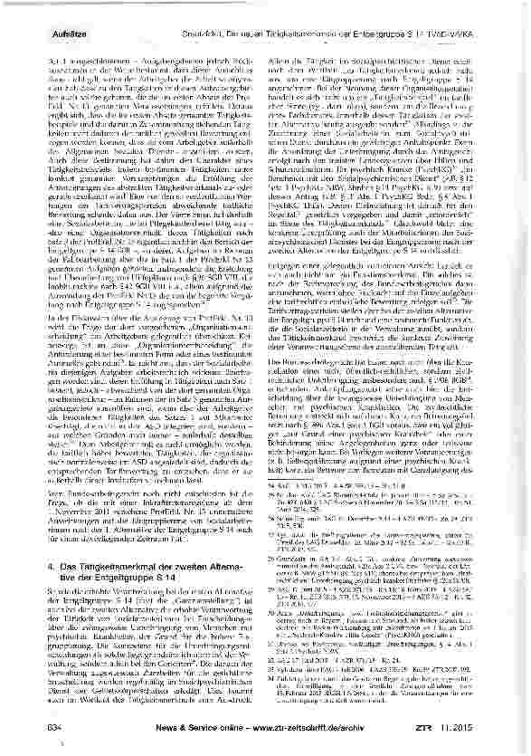 Vorschauseite 5: Die neuen Tätigkeitsmerkmale der Entgeltgruppe S 14 TVöD-V/VKA