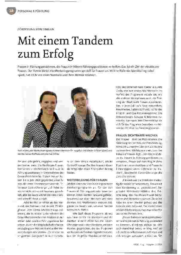 Vorschauseite 1: Mit einem Tandem zum Erfolg