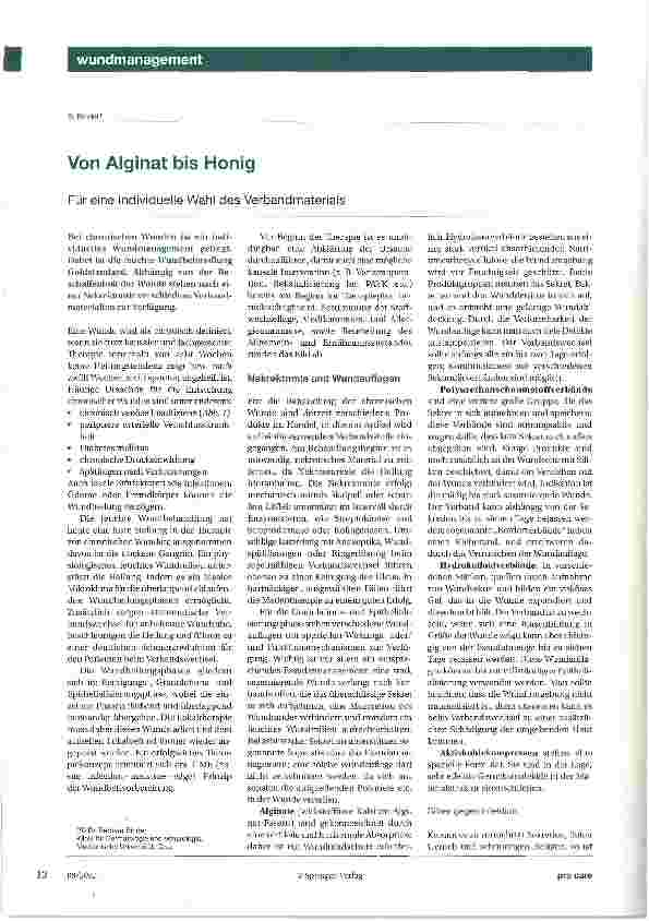 Vorschauseite 1: Von Alginat bis Honig