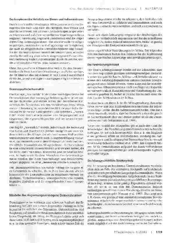 Vorschauseite 2: Das Konzept Lebenswelt für DemenzkrankeModelle einer demenzspezifischen Umweltregulierung. Erfahrungen und Erkenntnisse aus der Forschung und Praxis in den Heimen