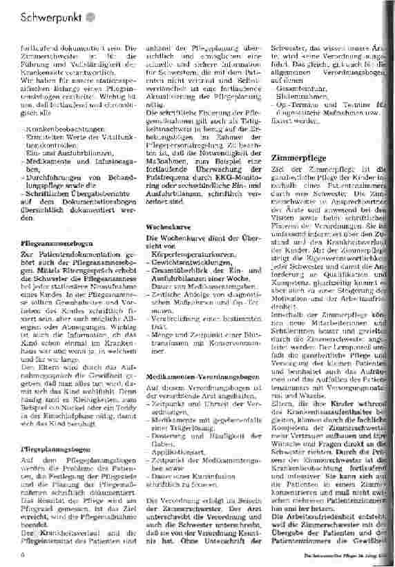 Vorschauseite 4: Kinderkrankenpflege - Dienstplanmodell station 66 A