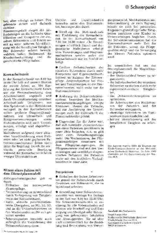 Vorschauseite 5: Kinderkrankenpflege - Dienstplanmodell station 66 A