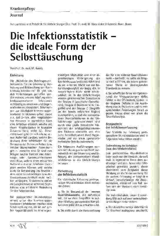 Vorschauseite 1: Die Infektionsstatistik - die ideale Form der Selbsttäuschung