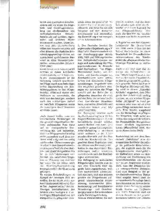 Vorschauseite 3: Über Pflege berichtenZur Datenlage in der Pflegeberichterstattung
