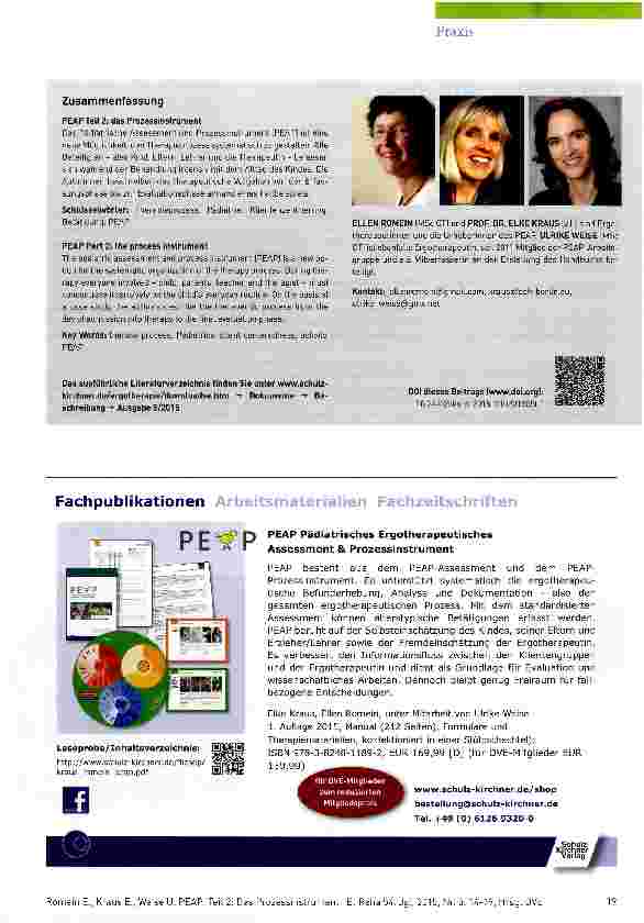 Vorschauseite 6: Den Alltag im Blick PEAP Teil 2: das Prozessinstrument