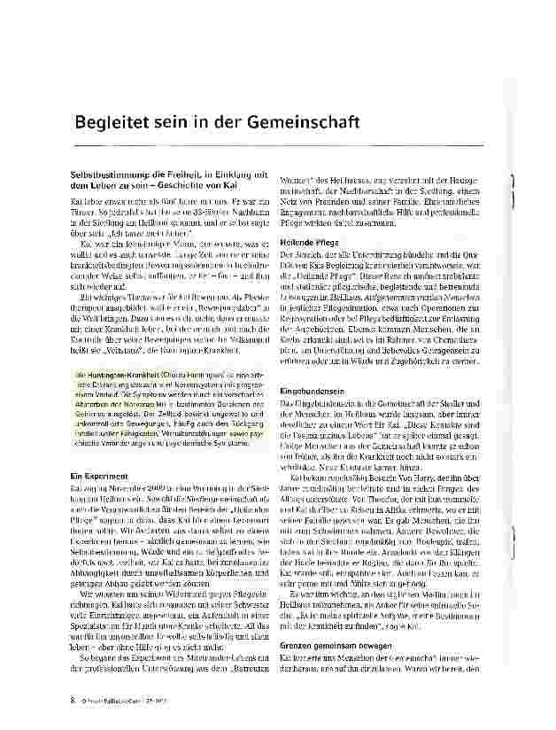 Vorschauseite 1: Begleitet sein in der Gemeinschaft