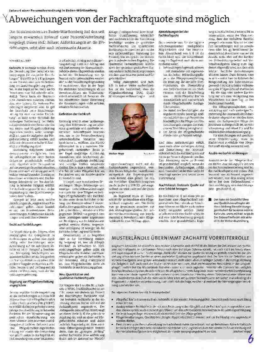 Vorschauseite 1: Abweichungen von der Fachkraftquote sind möglich