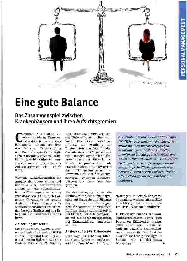 Vorschauseite 1: Eine gute Balance