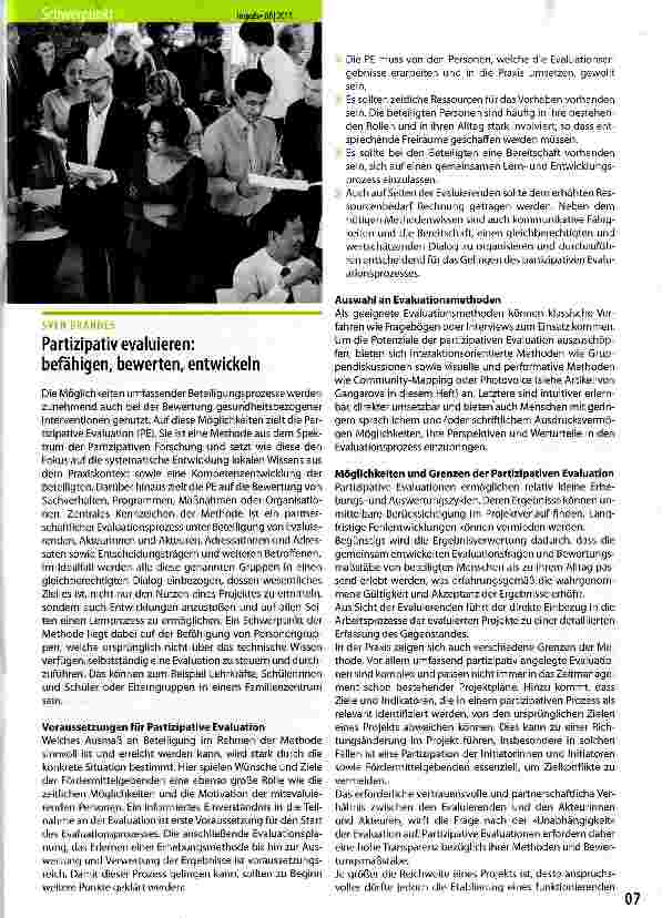 Vorschauseite 1: Partizipativ evaluieren: befähigen, bewerten, entwickeln