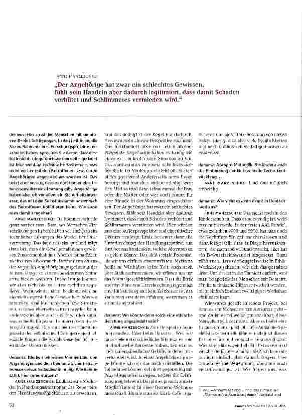 Vorschauseite 2: Leben und Technik -zwischen Sicherheitsinteressen und Selbstbestimmung