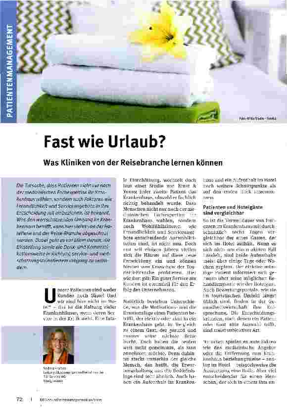 Vorschauseite 1: Fast wie Urlaub?