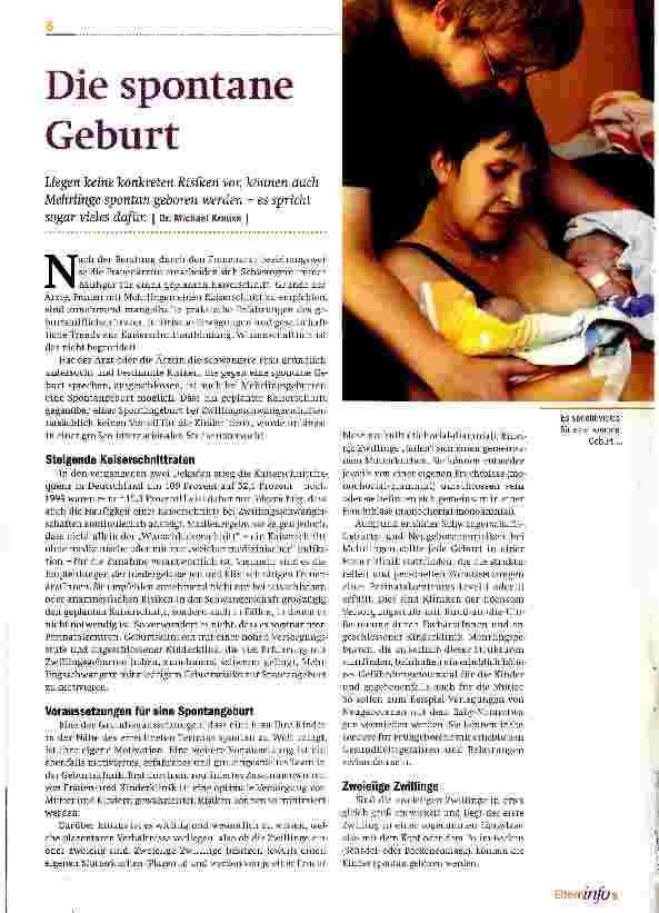Vorschauseite 1: Die spontane Geburt