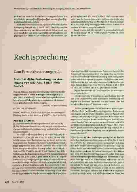 Vorschauseite 5: Prozessbegleitende Mitbestimmung im Personalvertretungsrecht - allenfalls gut gemeint. ..