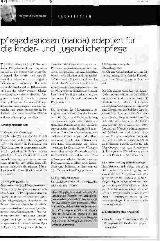 Vorschauseite 1: pflegediagnosen (nanda) adaptiert für die kinderund Jugendlichenpflege