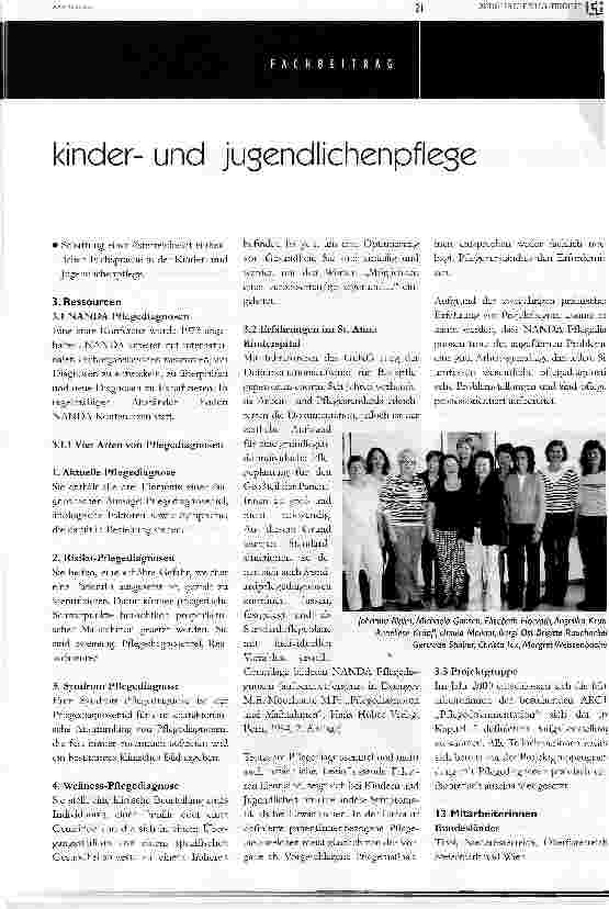 Vorschauseite 2: pflegediagnosen (nanda) adaptiert für die kinderund Jugendlichenpflege