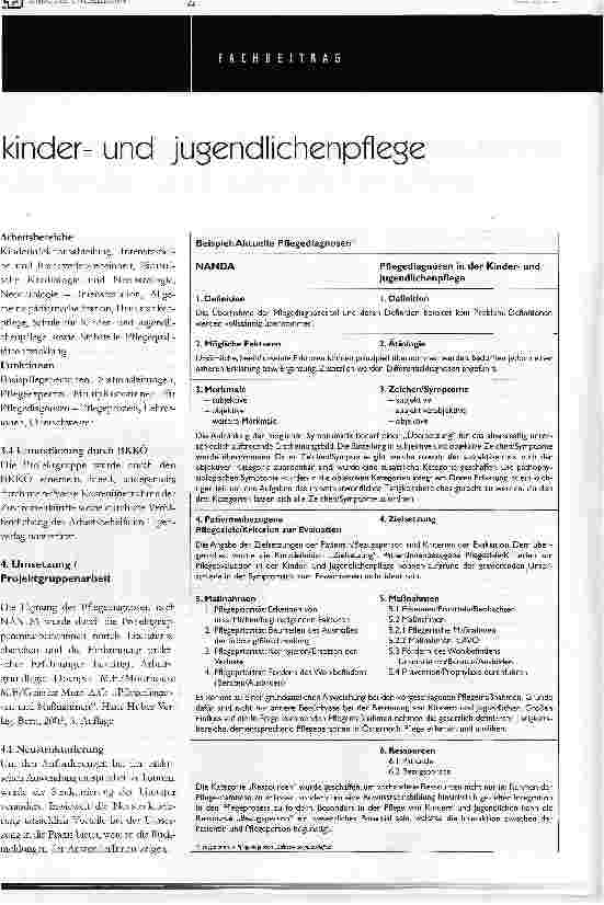 Vorschauseite 3: pflegediagnosen (nanda) adaptiert für die kinderund Jugendlichenpflege