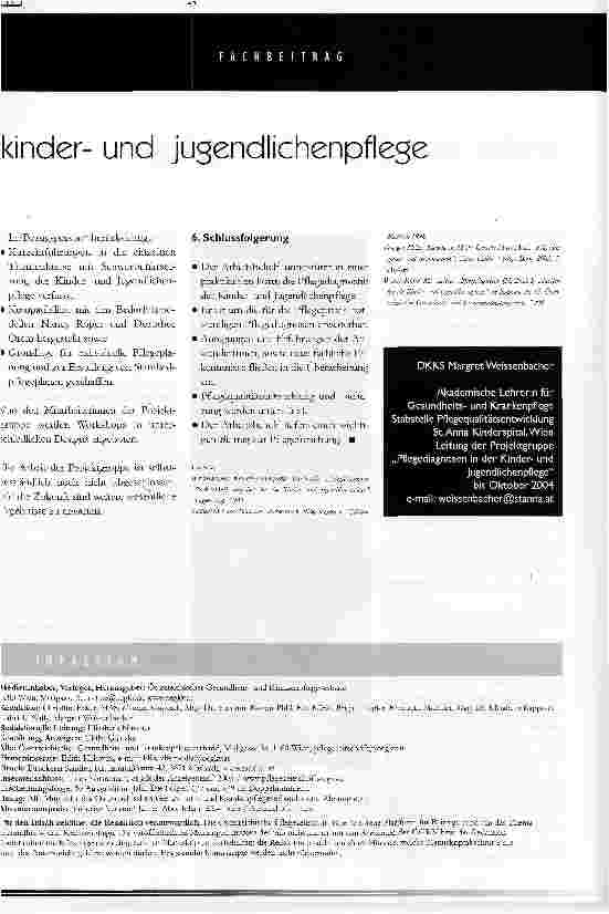 Vorschauseite 5: pflegediagnosen (nanda) adaptiert für die kinderund Jugendlichenpflege