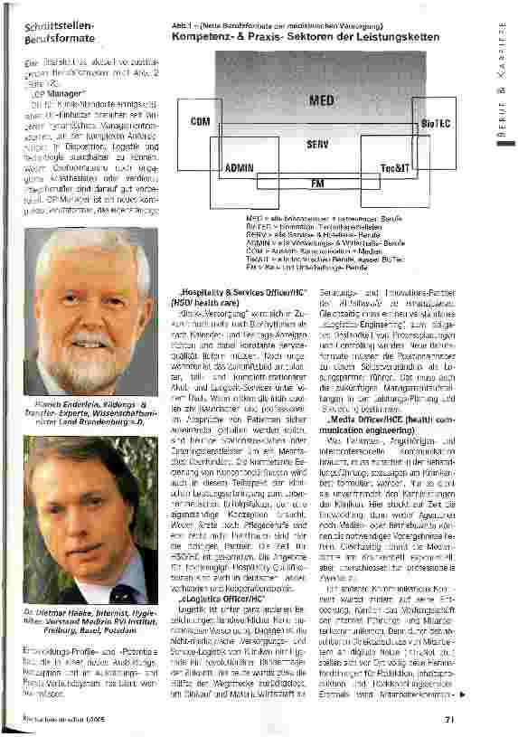 Vorschauseite 2: Professional Services/ Health CareNeue Berufsformate für wichtige Schnittstellenpositionen in der Klinikwirtschaft
