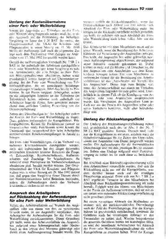 Vorschauseite 4: Rückzahlung von Fortund Weiterbildungskosten Unter Berücksichtigung der aktuellen Rechtsprechnung