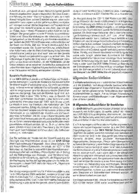 Vorschauseite 4: Deutsche Kodierrichtlinien Version 2006