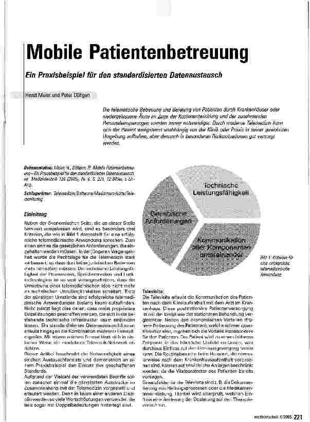 Vorschauseite 1: Mobile Patientenbetreuung