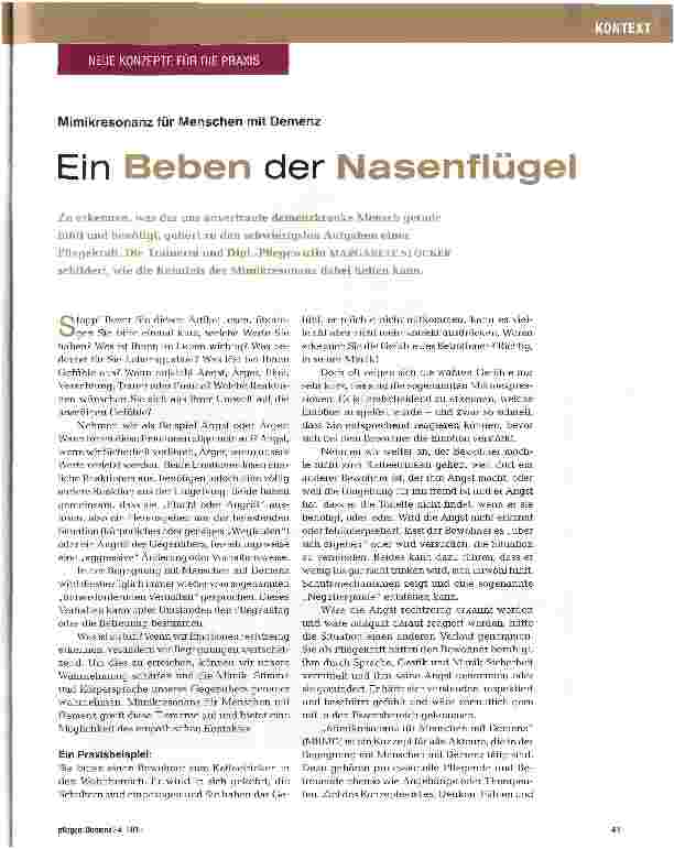 Vorschauseite 1: Ein Beben der Nasenflügel