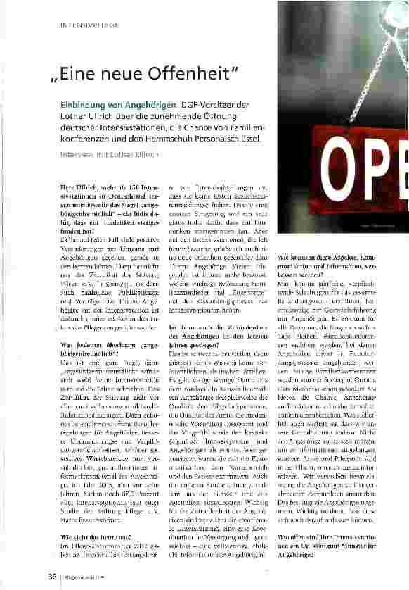 Vorschauseite 1: Eine neue Offenheit