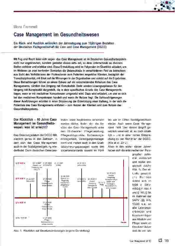 Vorschauseite 1: Case Management im Gesundheitswesen