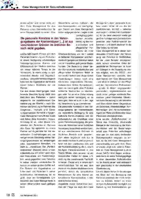 Vorschauseite 4: Case Management im Gesundheitswesen