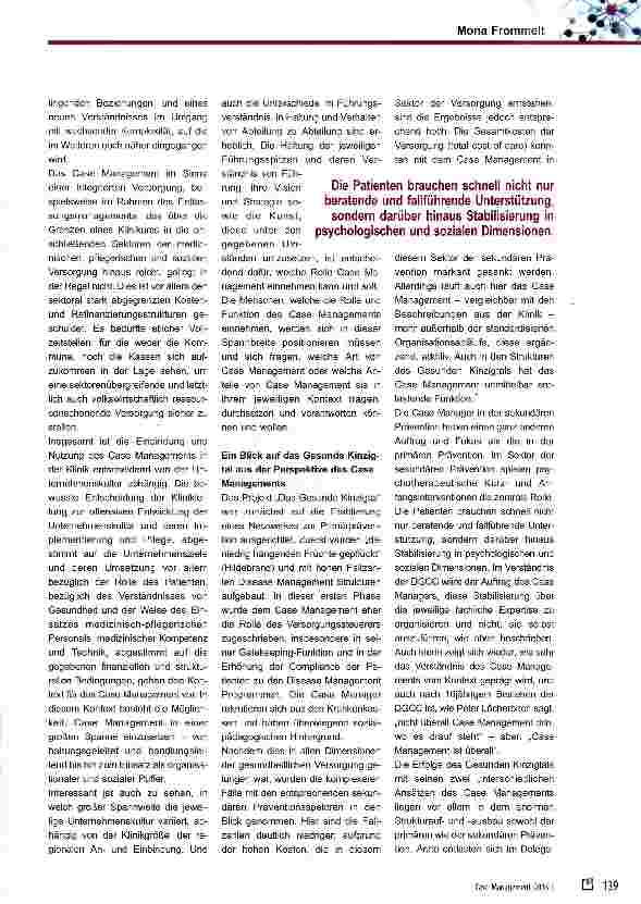 Vorschauseite 5: Case Management im Gesundheitswesen