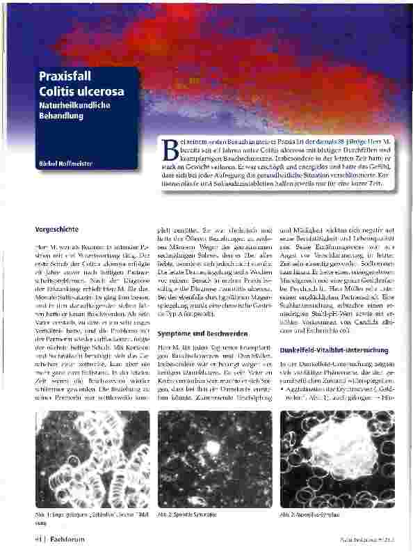 Vorschauseite 1: Praxisfall Colitis ulcerosa