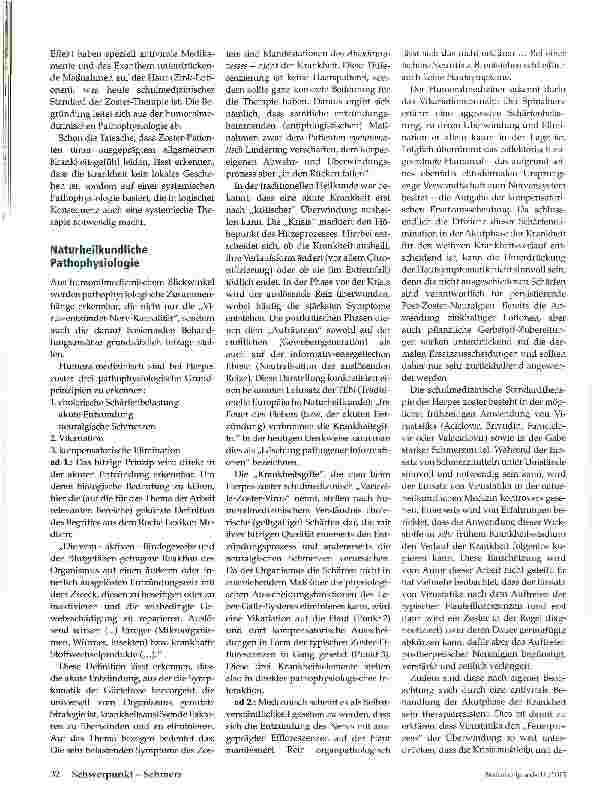 Vorschauseite 3: Herpes Zoster aus der Sicht der TEN