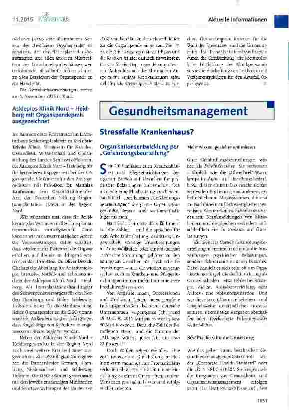Vorschauseite 3: DSO veröffentlicht Verfahrensanweisungen gemäß § 11 des Transplantationsgesetzes zur Zusammenarbeit
