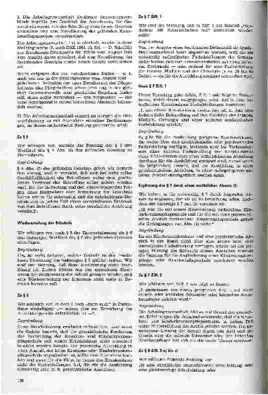 Vorschauseite 6: Novellierung des Krankenpflegegesetzes von 1957? Zusammenstellung des Ergebnisses der 1. Lesung