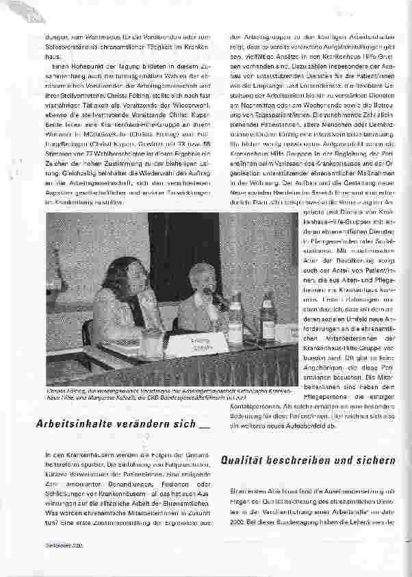 Vorschauseite 3: Ehrenamt mit Tradition und Struktur 30 Jahre ehrenamtlicher Dienst im Krankenhaus und die Herausforderungen der Zukunft