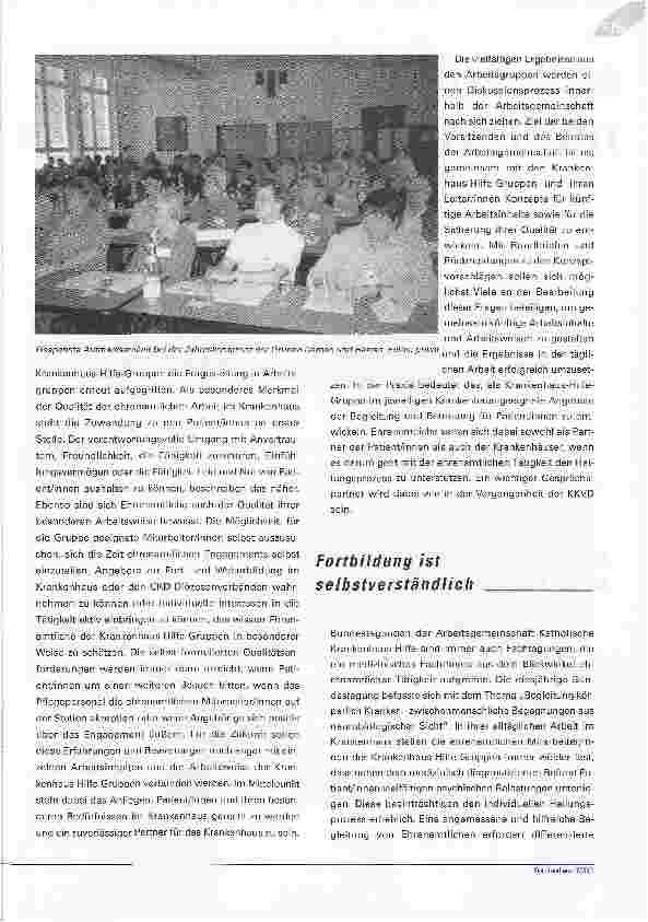 Vorschauseite 4: Ehrenamt mit Tradition und Struktur 30 Jahre ehrenamtlicher Dienst im Krankenhaus und die Herausforderungen der Zukunft