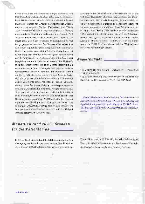 Vorschauseite 5: Ehrenamt mit Tradition und Struktur 30 Jahre ehrenamtlicher Dienst im Krankenhaus und die Herausforderungen der Zukunft