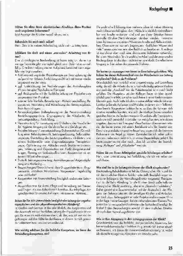 Vorschauseite 2: Eine Ergotherapeutin in leitender Funktion Interview zum Arbeitsalltag